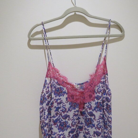 INTIMATELY FREE PEOPLE Pretty Little Thing Lace Trim Cami Top in Purple - Size L - Picture 3 of 14